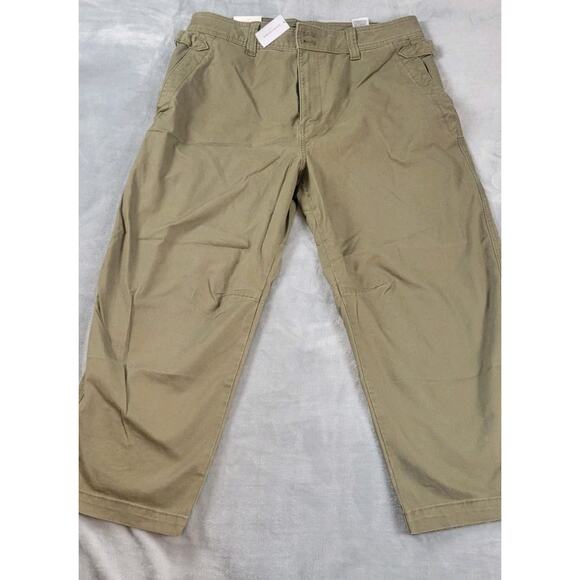 NWT women's barrel jeans high rise Banana Republic ankle pant sz 14 petite olive - Picture 2 of 10